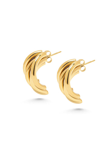 Nialaya Women's Earrings Bold Layered Hoops in Gold Bold Layered Hoops in Gold WEAR_069